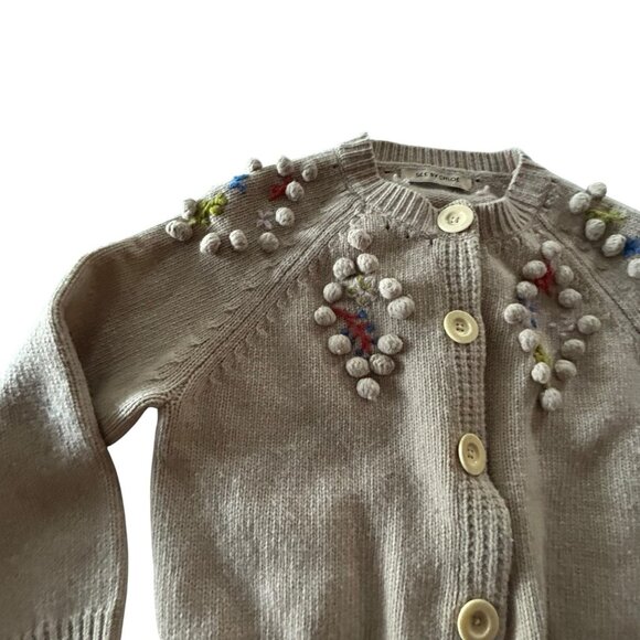 See by Chloe womens wool sweater Cardigan sz 6 embroidered Feminine Fairy Preppy - Picture 3 of 13